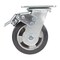 Vestil Rubber Swivel With Total Brake Caster 5 In. Diameter x 2 In. Width 661 lb Dark Black/Gold CST-VE-5X2MRA-SWTB - alternate 6